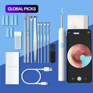 9-in-1 Smart Visual Ear Cleaner with LED Light and Cleaning Brush, iOS/Android-Compatible Earwax Removal Kit, Ideal Family Ear Care Gift #GLOBAL PICKS