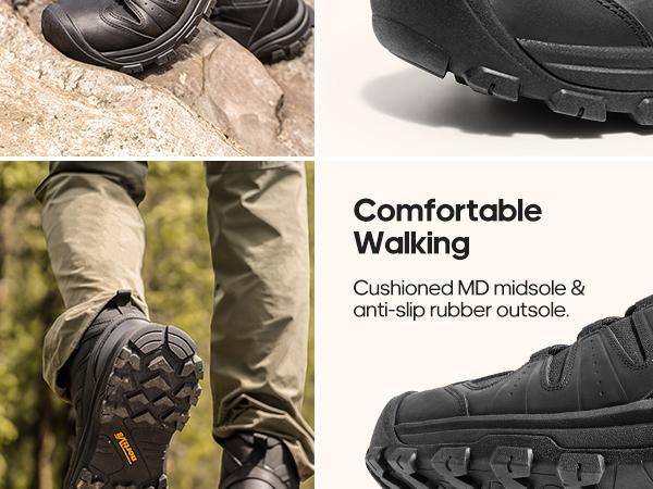 NORTIV 8 Men's Mid Hiking Boots Waterproof Outdoor Trekking Backpacking Camping Shoes