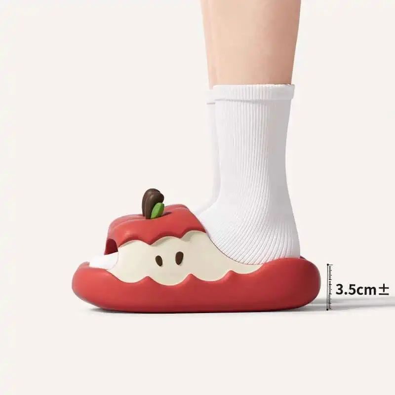 Chedoir Mandarin Duck Apple Slippers for Women, Summer Personalized Cartoon Cute and Comfortable Home Furnishings, Couple's EVA