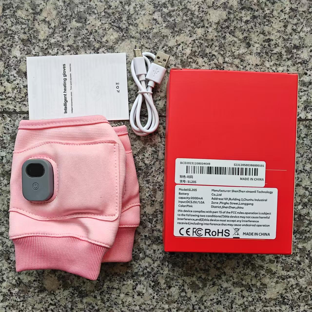 Digital Heating Gloves with Three Temperature Settings (45&deg;C, 50&deg;C, 55&deg;C), 1800mAh Large Battery Heated Gloves with Type-C Fast-Charging & Manual Adjustment