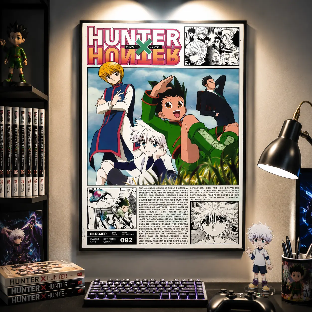 Hunter x Hunter Vintage Manga Poster Print |   Retro Anime Wall Art vintage anime poster anime wall art otaku room decor Anime Poster Wall Art Print anime wall print manga lover anime fan tribute anime artwork room decor gift
