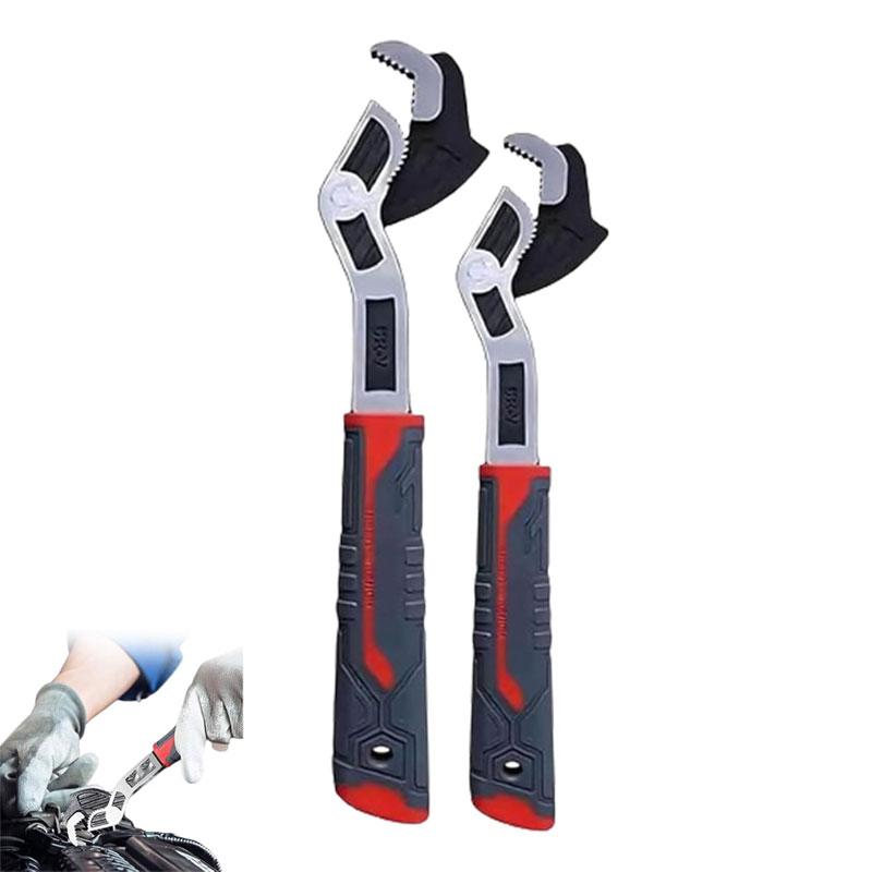 Multifunctional Self-locking Ratchet Wrench, Universal Adjustable Pipe Wrench with Durable Handle, Quick Self Adjusting Locking Wrench, Hand Tools, Tools and Gadgets, Multifunctional Wrench Set