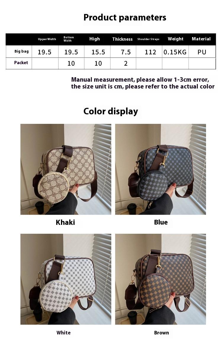 Vintage Pattern Crossbody Bags For Women Shoulder Shell Bag Trend Small Purse And Handbag Luxury Designer Female Square Bag Women's Bag