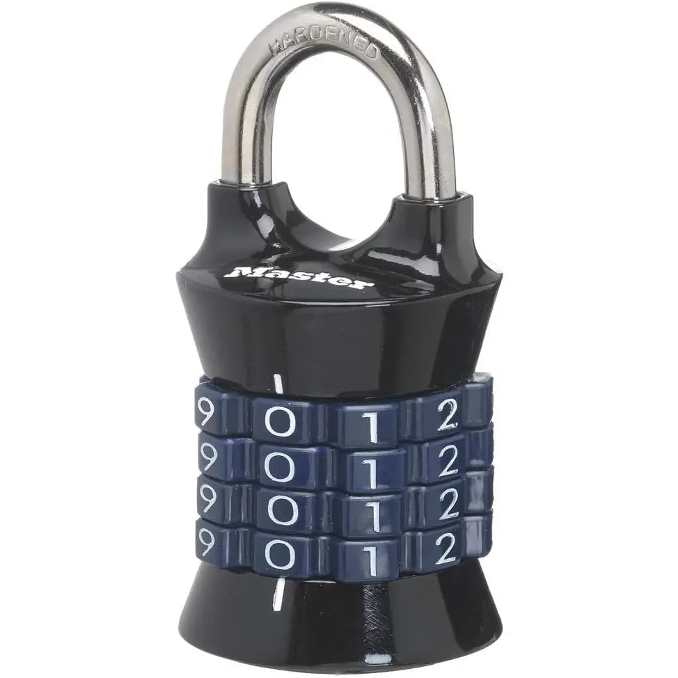 Combination Padlock, Set Your Own Combination Gym Lock 1535D |   Resettable Combination Lock For Gym Lockers, School Lock, Indoor Lock, 4-digit Combination, 1-1/2-inch Wide