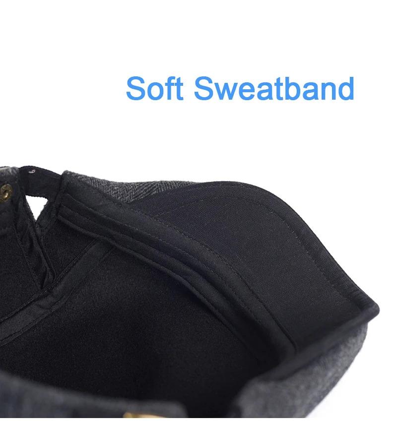 Winter Warm Retro BritishStyle Octagonal Hat Newsboy Cap,Men Solid Color Snowflake Wheat Texture Plaid Driving Cap for Gathering