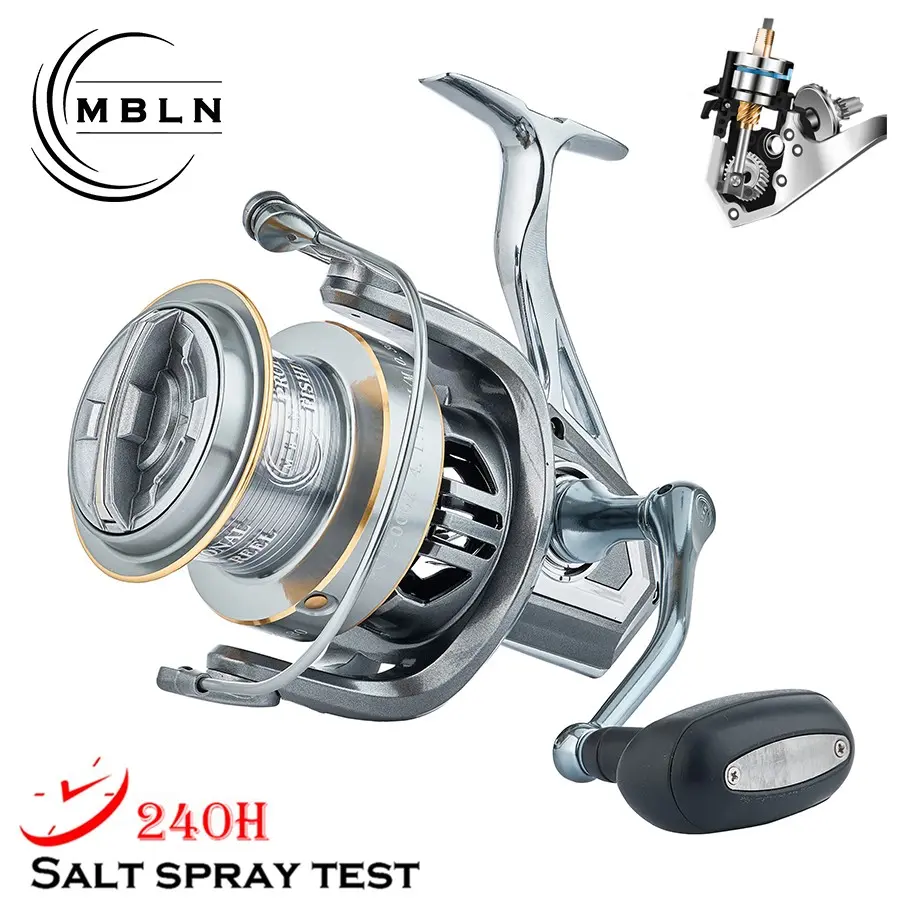 Spinning Fishing Reel 12000 Series , Metal Body Spool Handle, Sea Fishing Big Drag Reel, Shore Casting Distance Fishing Reel