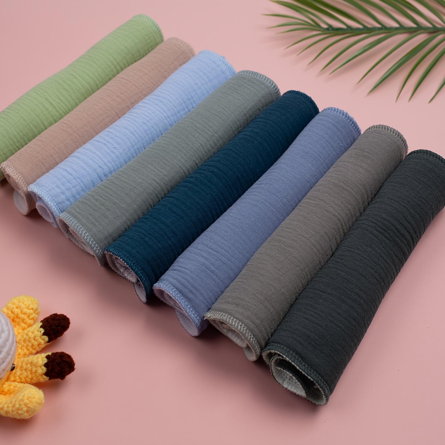 8 Pack Muslin Nursing Cloths – Soft Absorbent Baby Bibs & Towels, Breathable Drool & Spit-Up Cloths for Boys & Girls, Infant Feeding Essentials