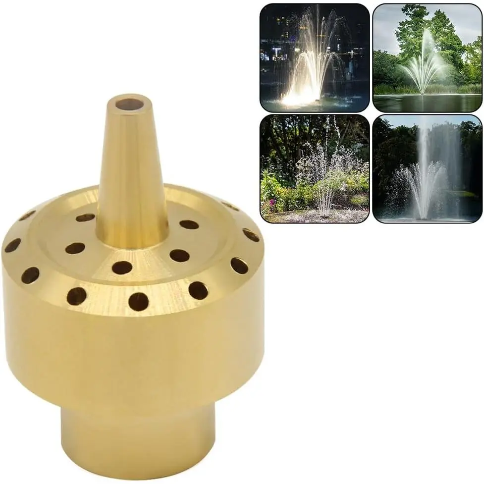 Fountain Nozzle Heads 1/2" DN15 Brass Column Porous Dispersion Water  Nozzles Sprinkle Outdoor Garden Pond Pool