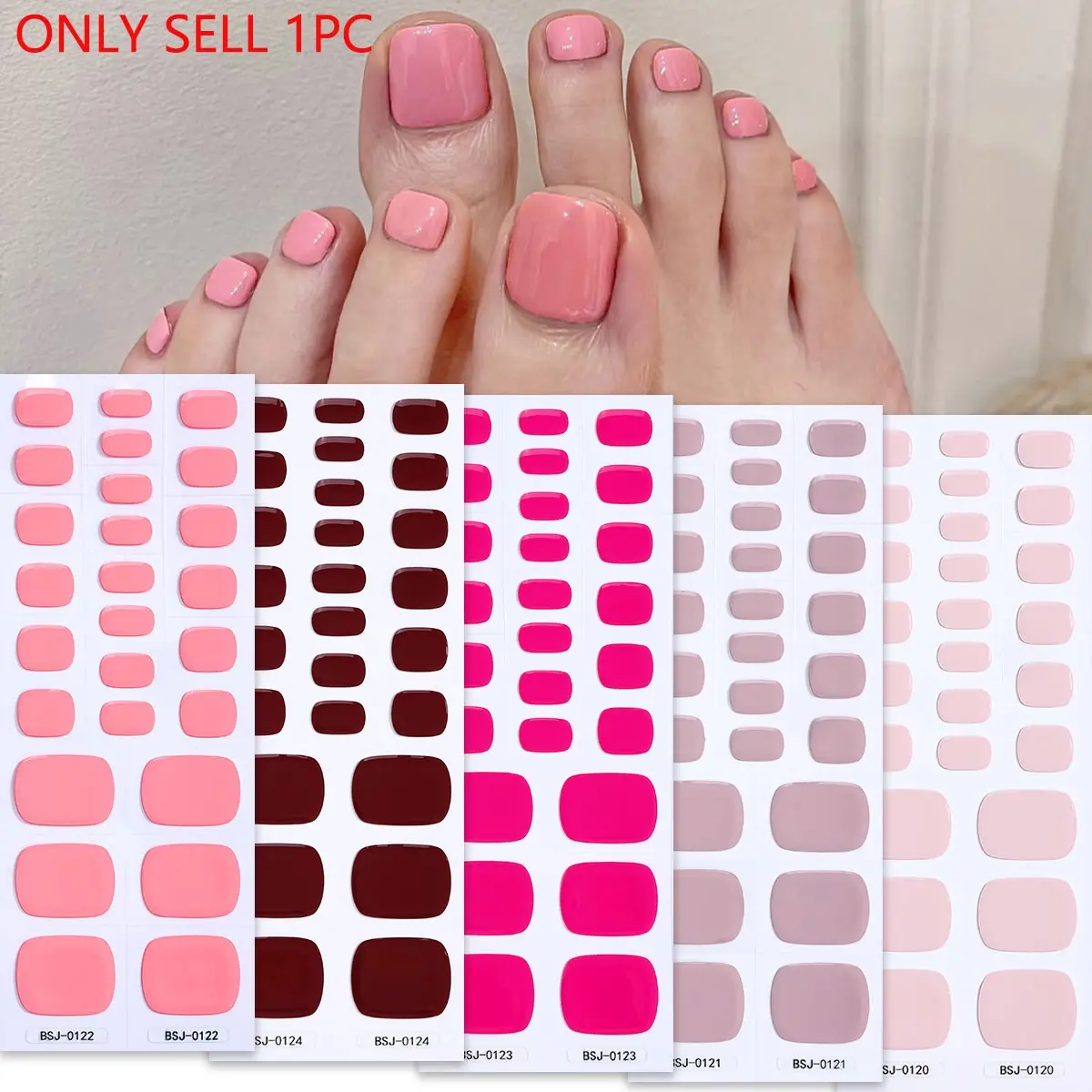 26 tips Plain Toe Semi Cured Gel Nail Strips, Spring Pink Gel Nail Full Wraps, UV Lamp Required, Salon Quality, Nail Supplies Nail Art Accessories for Women's Home DIY, Nails Press Ons