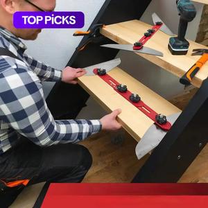 aluminum alloy folding ruler, 1 set multifunctional heavy duty folding ruler, stair tread gauge, heavy duty home tool, retractable ruler, hand measuring tool, men gifts, handheld tools, hardware portable tool box