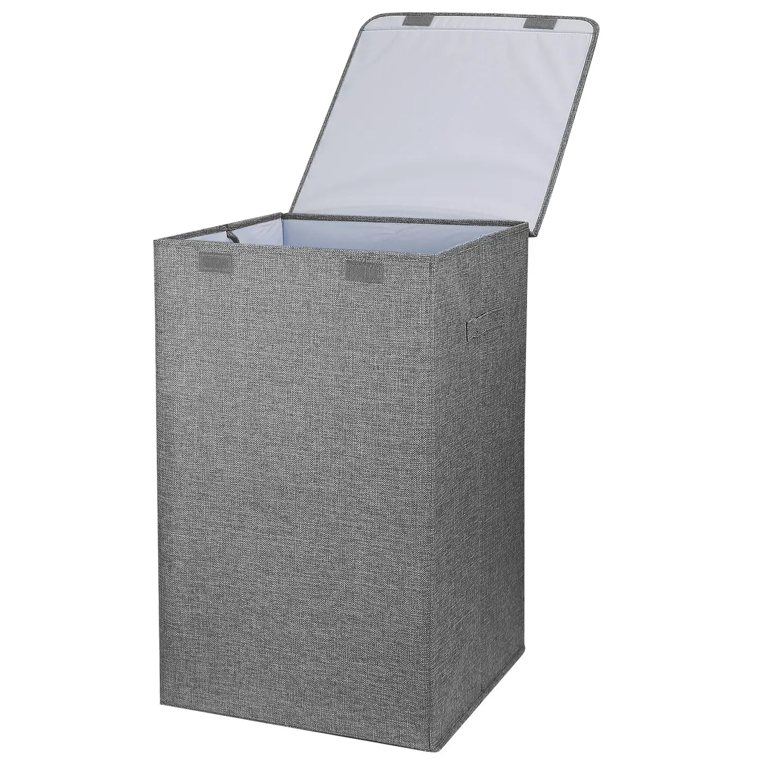 Foldable Laundry Hamper with Lid, Large Clothes Hamper with Handles, Collapsible Laundry Basket for Bedroom, Bathroom & Laundry Room