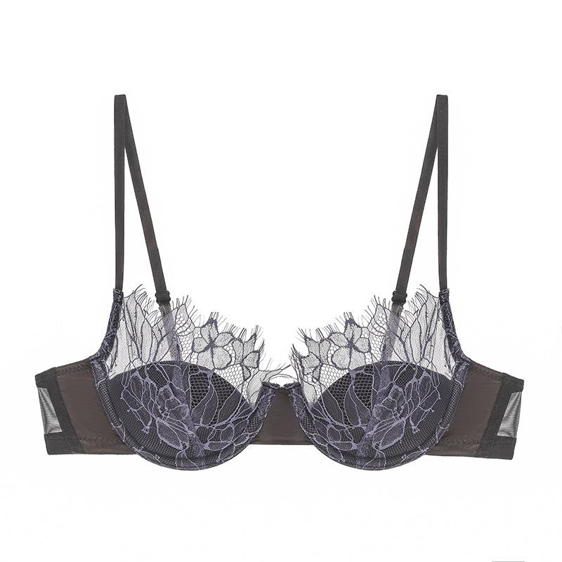 French Lace Sexy Cut-out Lingerie Women's Bra Set with Elegant Design and Comfortable Fit