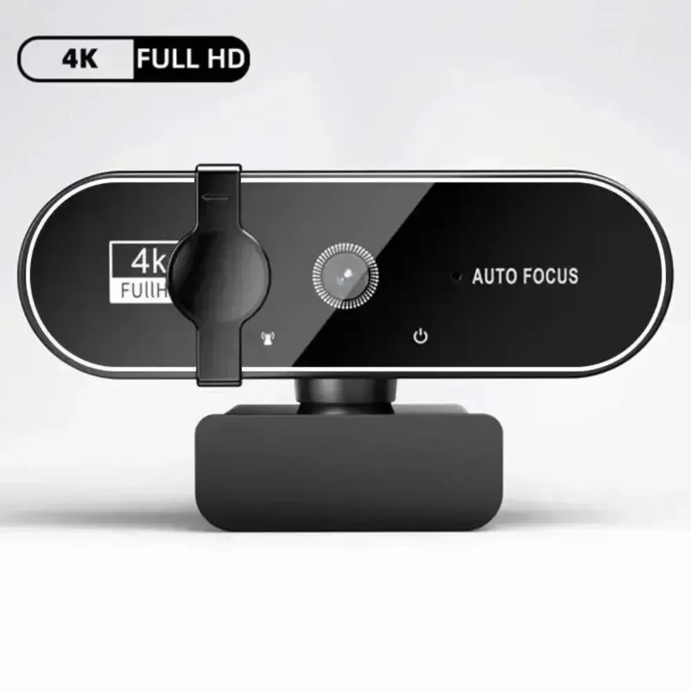 8MP 4K Full HD Autofocus External Webcam With Built-in Microphone | Viral TikTok Phone Accessories | Plug and Play Portable HD Camera Gear | For Online Class Live Stream Video Call Windows Laptop Macbook