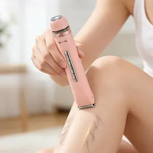 Ceramic Dual-Head Electric Hair Trimmer for Body Hair, Portable Electric Depilator