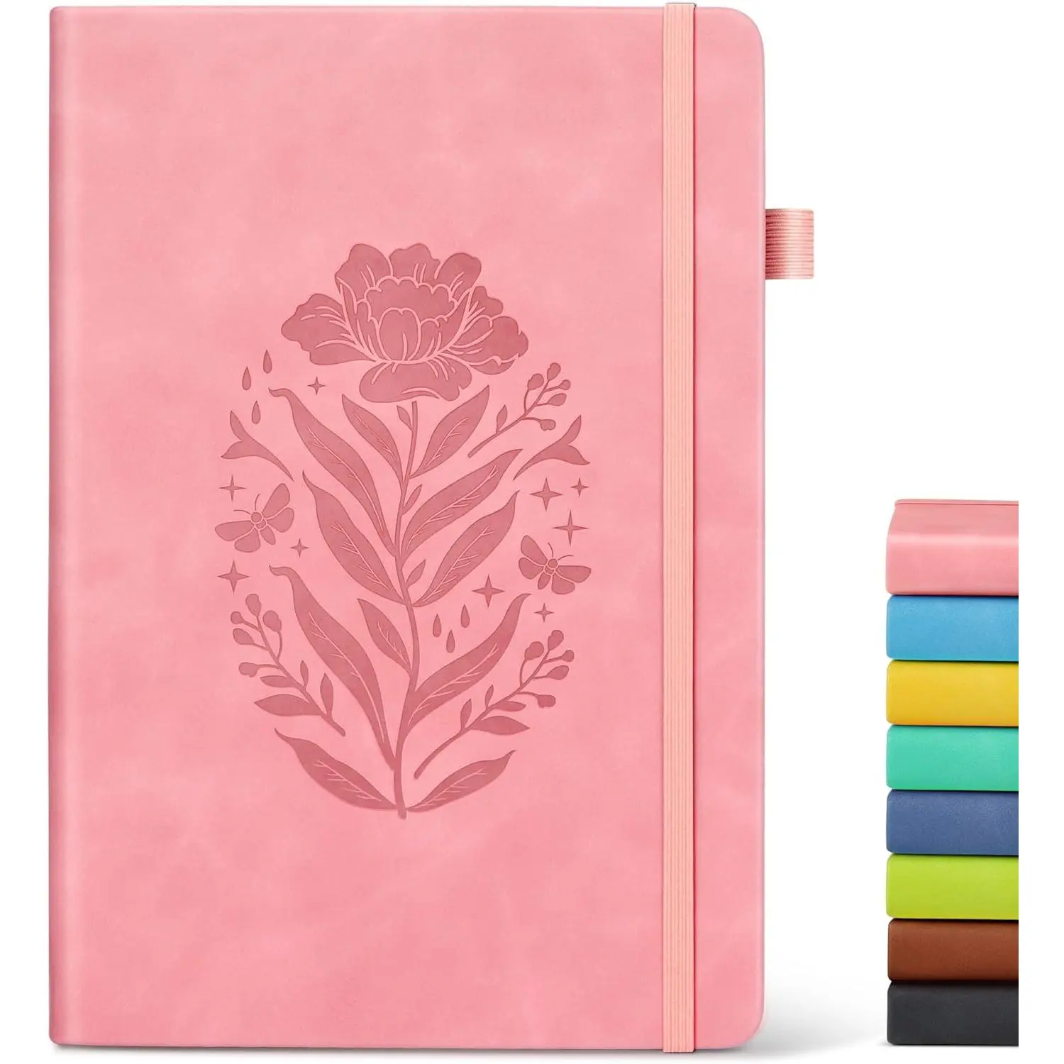Lined Journal Notebook for Women, A5  Hardcover Leather Journals for Writing, 200 Pages Thick Travel Daily Journal, College Ruled Notebook for Work School, Note Taking, Business 5.75'' X 8.38''