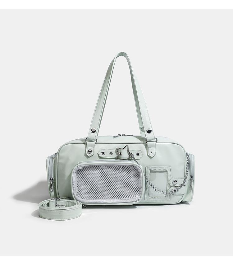 2026 New Large-Capacity Anime-Style Uniform Tote Bag, Fashionable and Simple, College-Style Shoulder Handbag for Fans