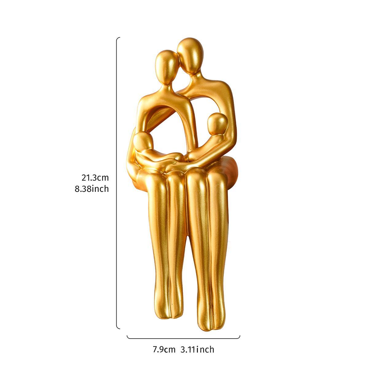 Creative Resin Decoration Craft, 1 Count Family Design Resin Decoration Ornament, Desktop Decoration for Home, Restaurant, Party, Sculpture Desk Decor