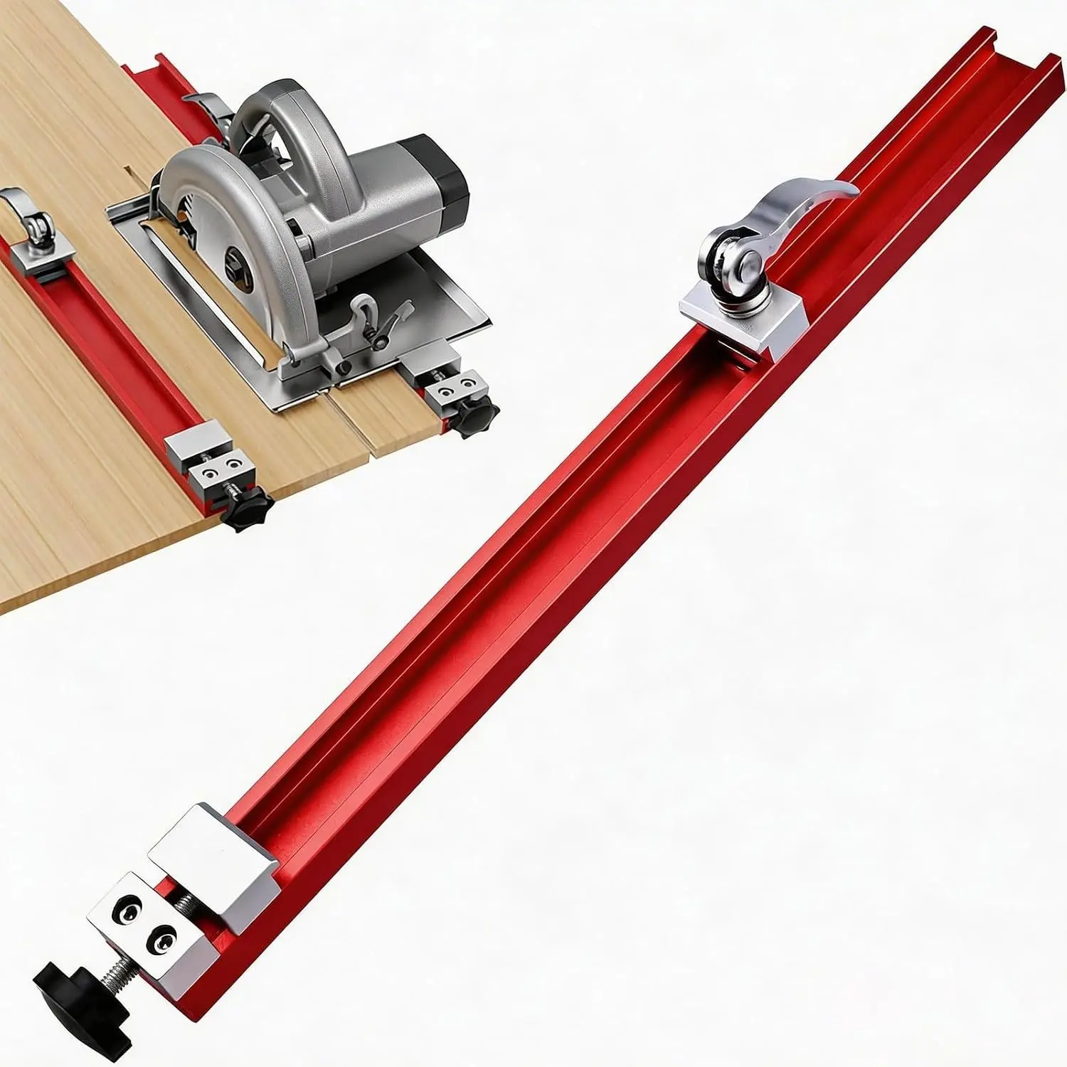 Adjustable Circular Saw Guide Rail for 12-Inch Saw, Adjustable Cutting Guide for Saw,Precision Aluminum Cutting Base Guide Specifically for Woodworking, Milling, and DIY Tasks