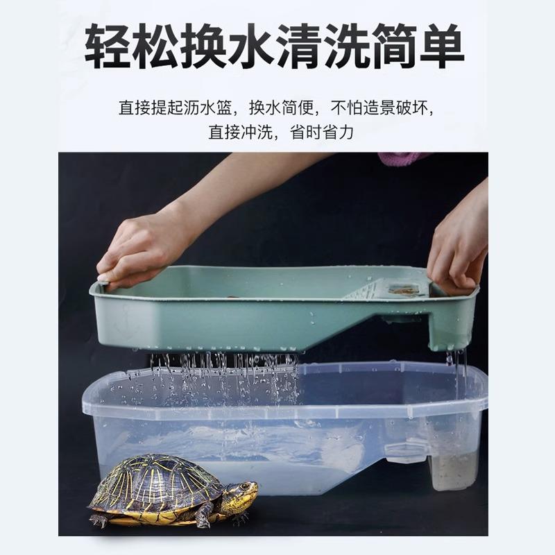 Turtle tank, ecological tank, turtle breeding tank, home turtle tank, small turtle tank, small alligator turtle villa, Xixiu