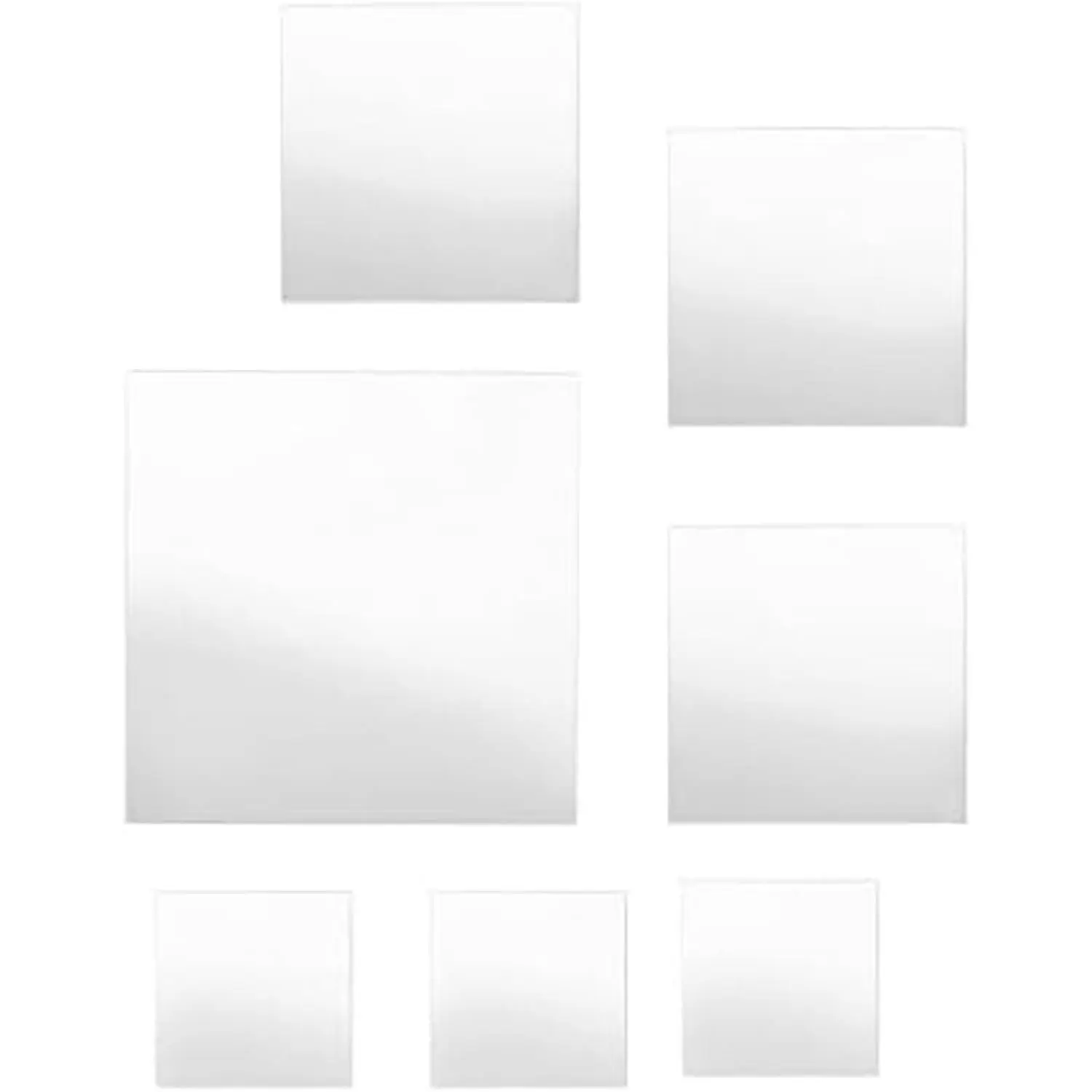 Square Wall Mirrors, Set of 7