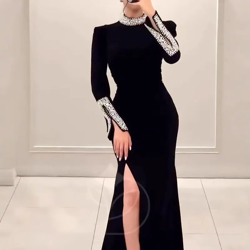 Fashion Hot-Selling Elegant Fashion Women's Dress with Rhinestones, Long Evening Gown for Women