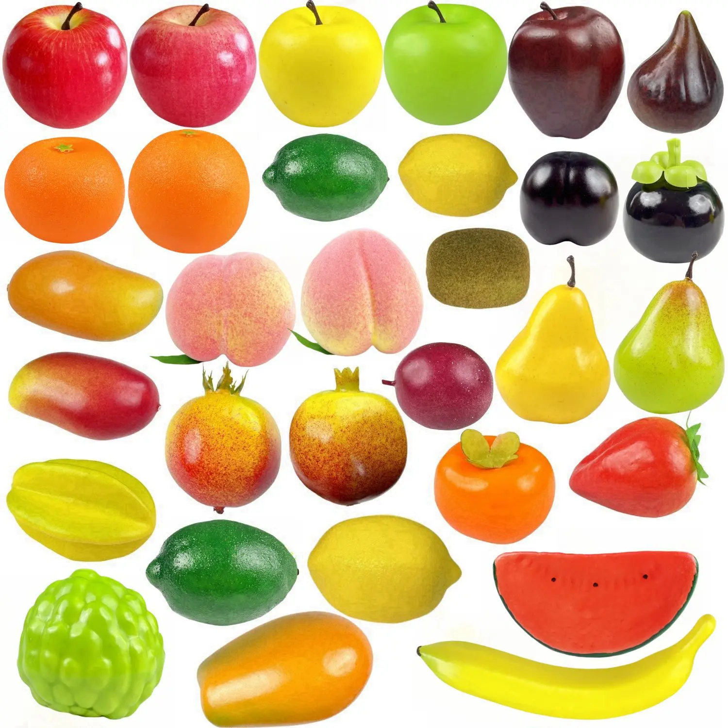 Artificial Fruit Wholesale Foam Fake Fruit and Vegetable Models Simulated Apple Banana Lemon Orange Pear Decoration