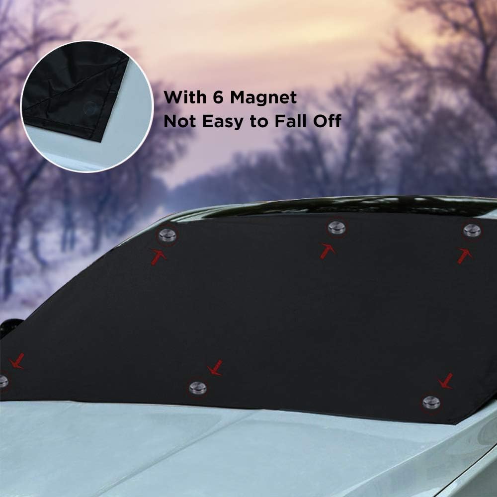 Sun Protector for  Windshield, (82 x  inches) Automotive Exterior Accessories Windshield Cover Snow Ice Hail Protector  Cover Oxford Fabric Heat & Sag-Proof Windshield Frost Cover