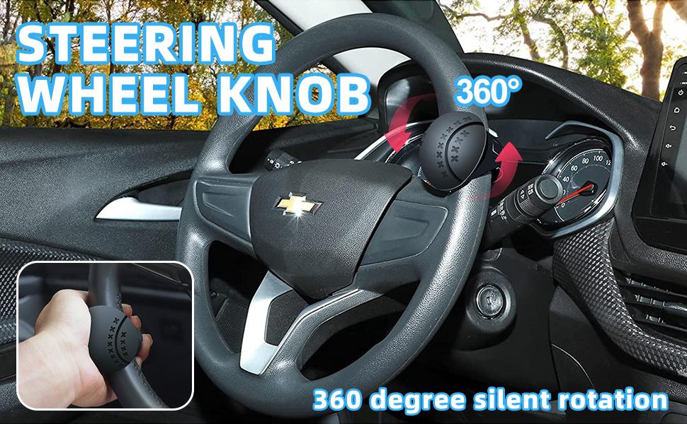 Steering Wheel Knob, Brodie Knob, car accessories for girls, Anti-Slip Boat Brodie Knob, Universal for Cars, Trucks, Boat, Tractors Vehicle Steeringwheelcover