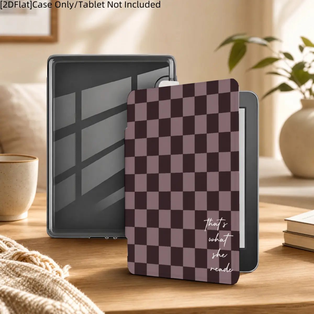 Protective case for 6"/6.8"/7" Kindle - Book-style PU leather case with hand strap and automatic wake/sleep function