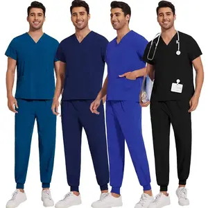 Slim Fit Men Medical Uniforms Women Scrubs Sets Doctors Nurses Accessories Dental Clinic Beauty Salon Spa Workwear Clothes Suits