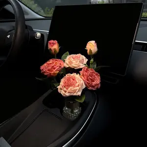 Cargearly High-End Car Interior Fragrance, French Oil Painting Style Rose Scent, Elegant Automotive Aroma Diffuser, Luxury Vehicle Accessory