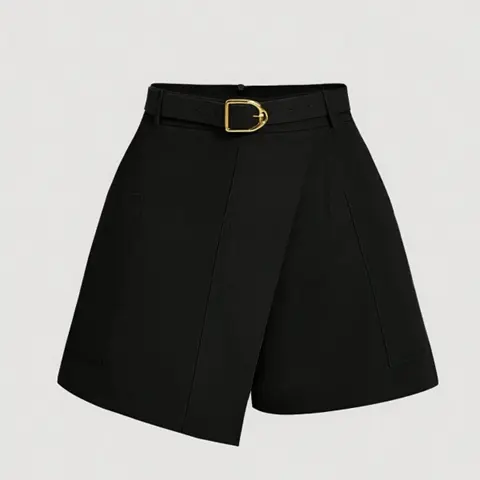 New Summer Women's High-Waisted Basic Fit Skort Shorts Fashion Bottoms with Pockets, Casual Straight-Leg Design, Fashionable Daily Wear for All Seasons