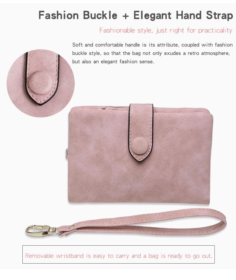 2026 Trendy Korean-Inspired Women's Slim Trifold Wallet - Multi-Slot Card Holder with RFID Protection & Coin Compartment