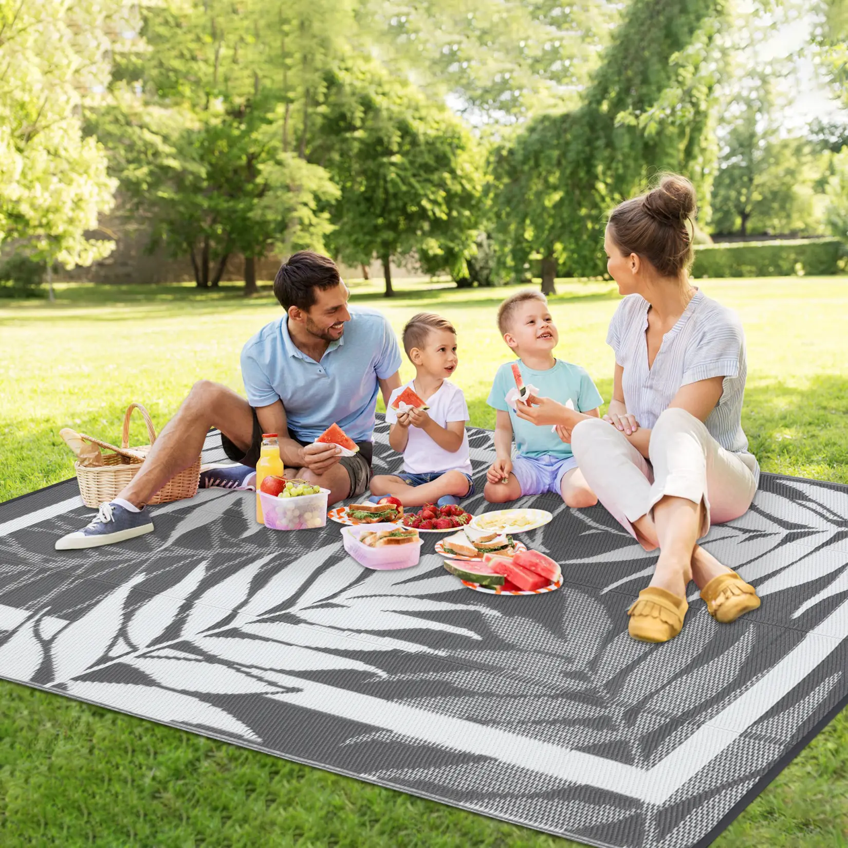 Outdoor Patio Rug, Waterproof Carpet for Hallway & Poolside - All-Weather Heavy Duty Mat for High Traffic Walkway, Deck, Porch, Commercial Entryway