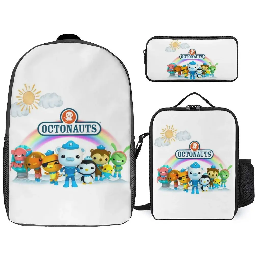 The Octonauts Backpack 3 Piece Set Travel Daypack Combination, Back to School Gifts