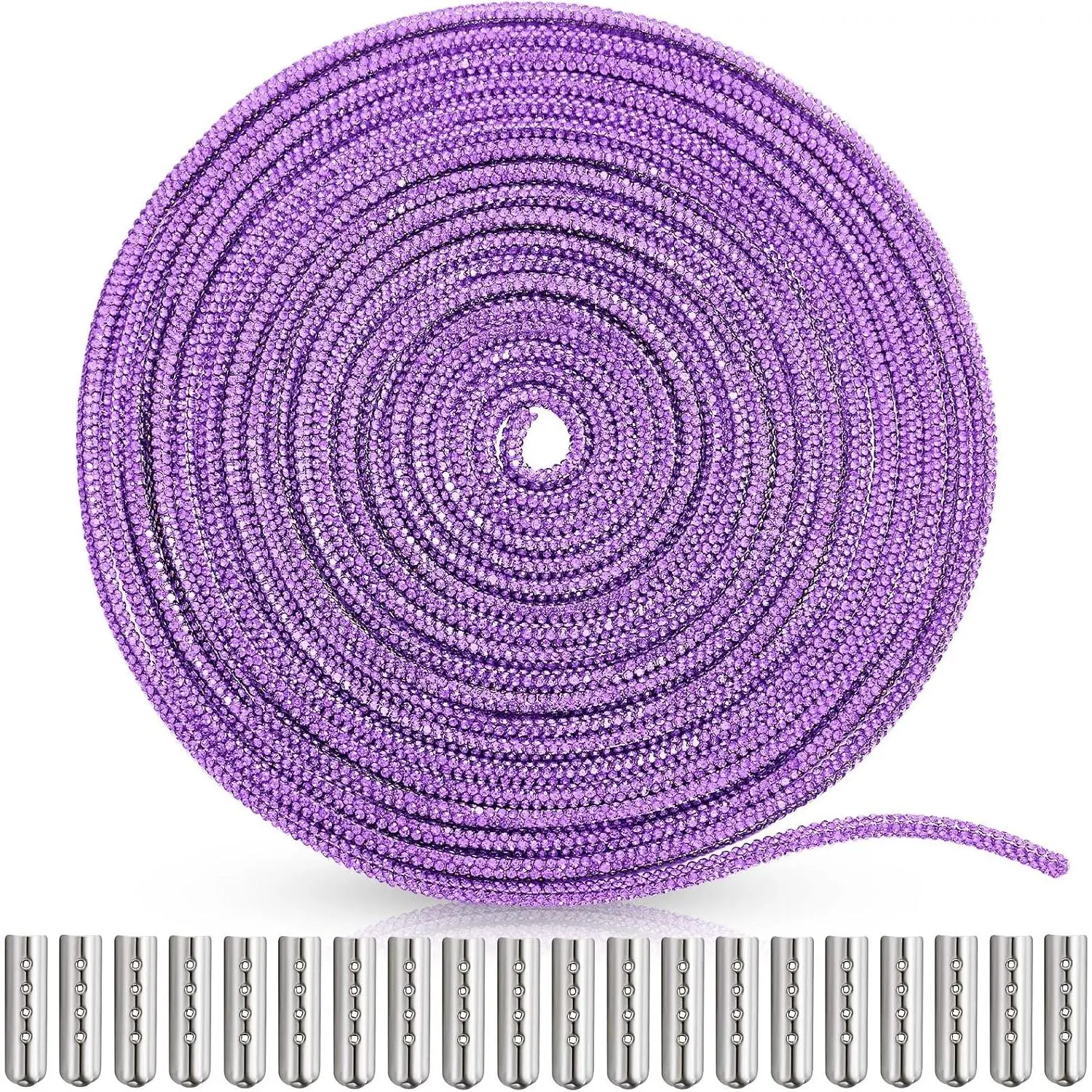 Rhinestone Shoe Laces Bling Shoe Laces Rhinestone  Hoodie String Glitter Cords for Sneakers with Aglets