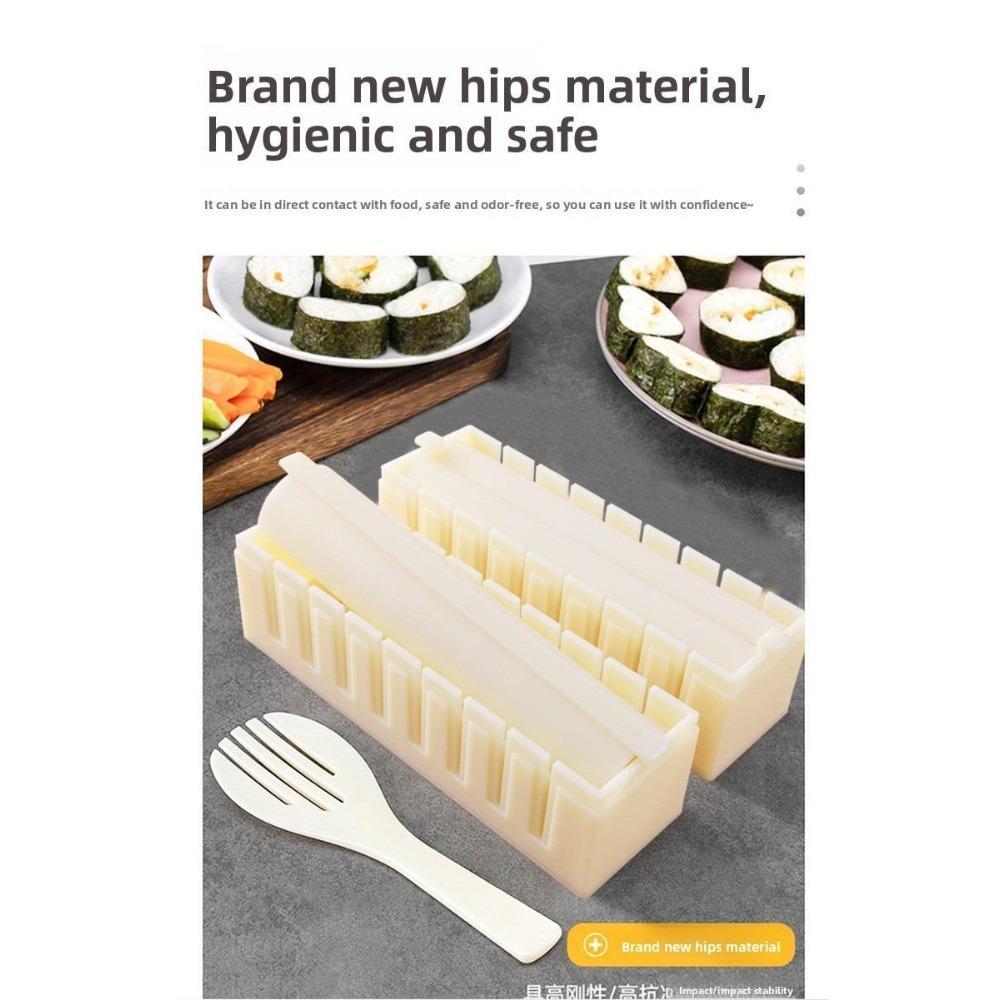 Sushi Mold Household Sushi Tool Set, Seaweed Rice Roll Maker & Nori Easy Sushi Kit, Complete Set for Home Cooking