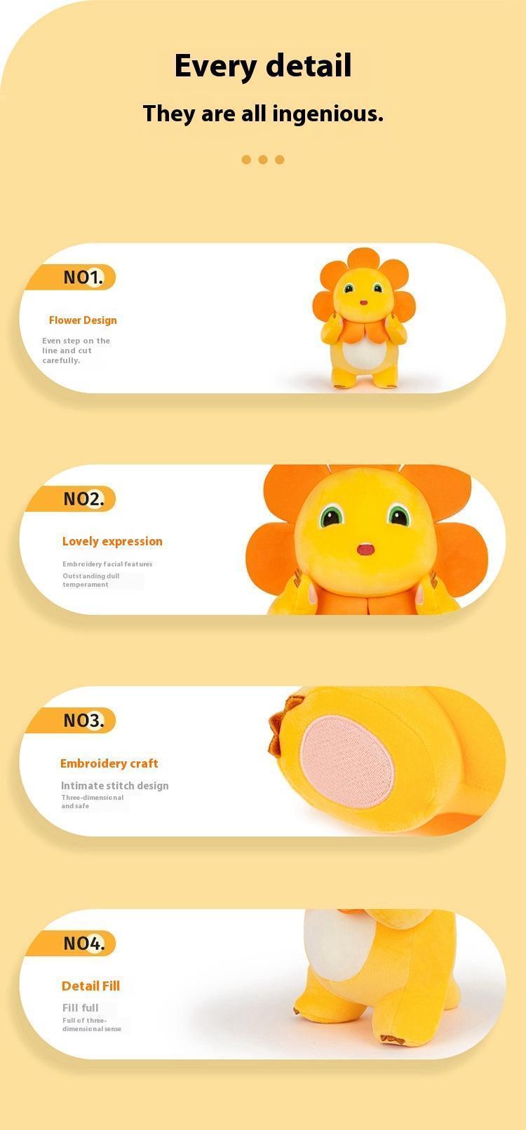 Genuine Emoji Series China Nai Long Plush Plush Toys Cross Dressing Getting Beaten Up Facial Mask Sun Flower Hug Pillow Toy Gift