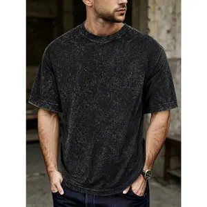 Mens Acid Wash T-Shirt Multi Color Soft Cotton Tees Unisex Oversized Streetwear Casual Sports Everyday Gym Top Short Sleeve Plus Size S-3XL Vintage Graphic Tee Summer Outfit Hip Hop Clothes Aesthetic Grunge Trendy Fashion Heavyweight