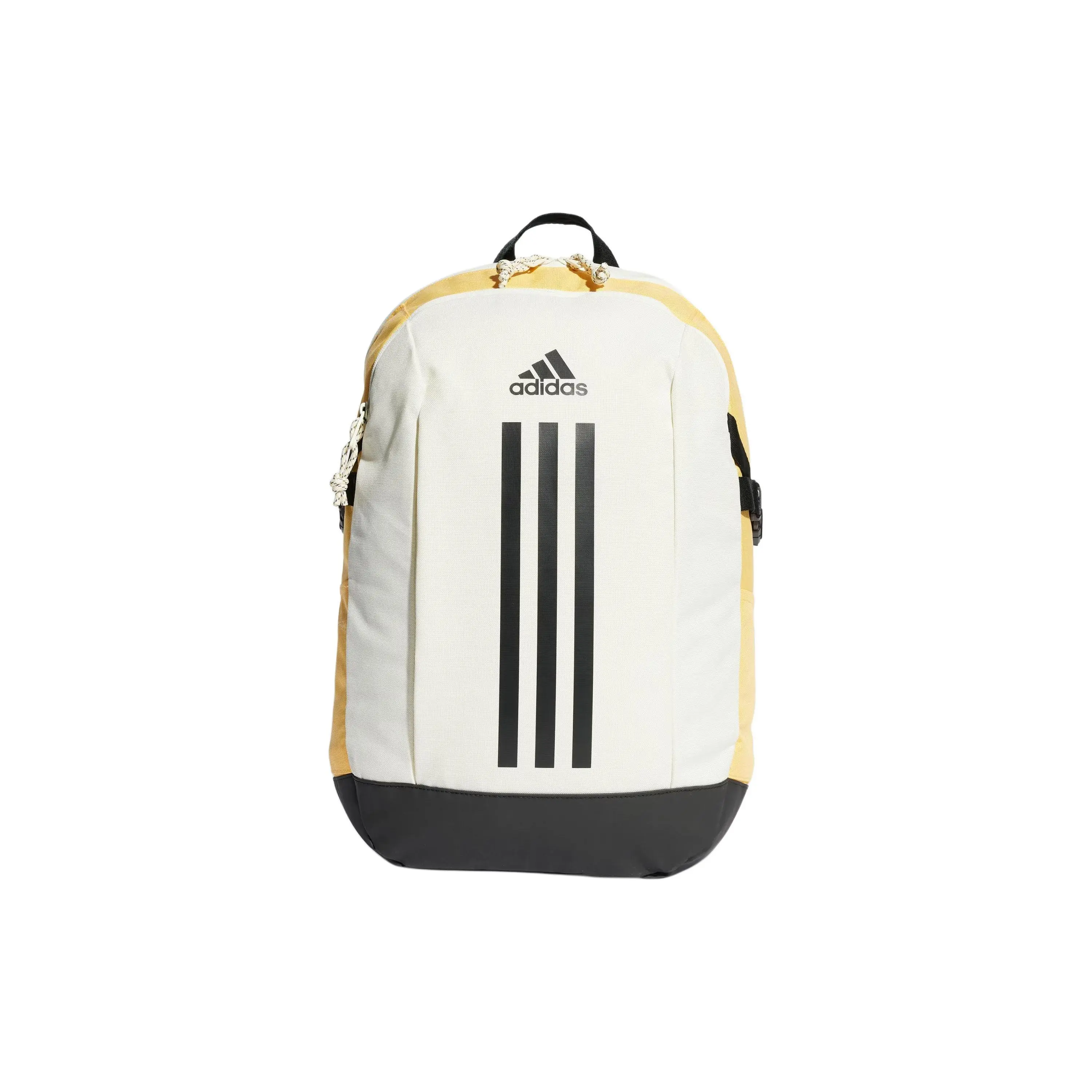 Adidas Power Casual Sport Backpack for Men and Women – Recycled Polyester, Ivory-Beige-Black