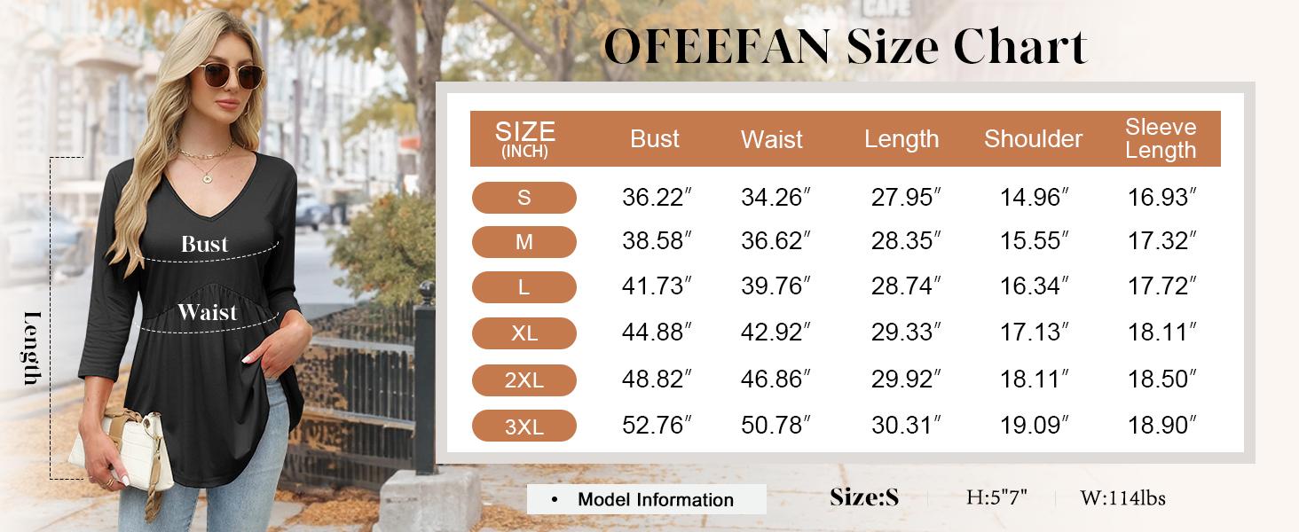 WIHOLL 3/4 Length Sleeve Womens Tops 2025 Blouses for Women Dressy Casual Fashion Clothing V Neck Babydoll Tops Fall Outfits SpringStatements WIHOLL 3/4 Length Sleeve Womens Tops 2025 Blouses for Women Dressy Casual Fashion Clothing V Neck Babydoll Tops Fall Outfits SpringStatements