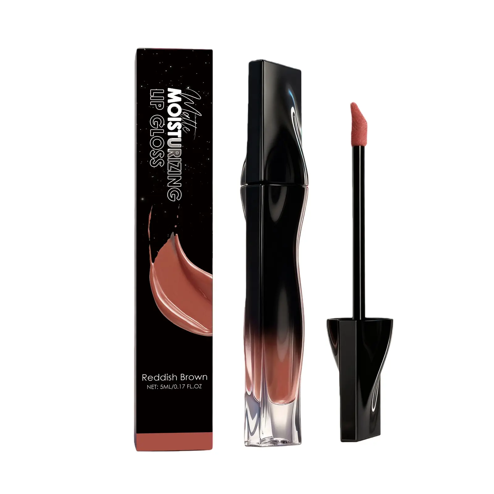 AMZ Matte Moisturizing Lip Gloss (Reddish-Brown) Beautiful Lip Gloss Hydrating Moisturizing Matte Lip Gloss Is Not Easy To Stick To A Cup Of Liquid Lipstick