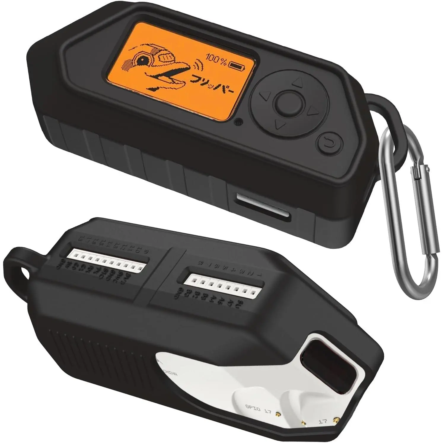 Case for Flipper, Soft Protective Cover for Flipper Device, Anti-Scratch Protective Cover with Carabiner (Black)