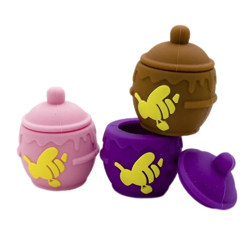 WASP Honey Jar 5ml Silicone Container Storage Box Bottles Wax Case Organization