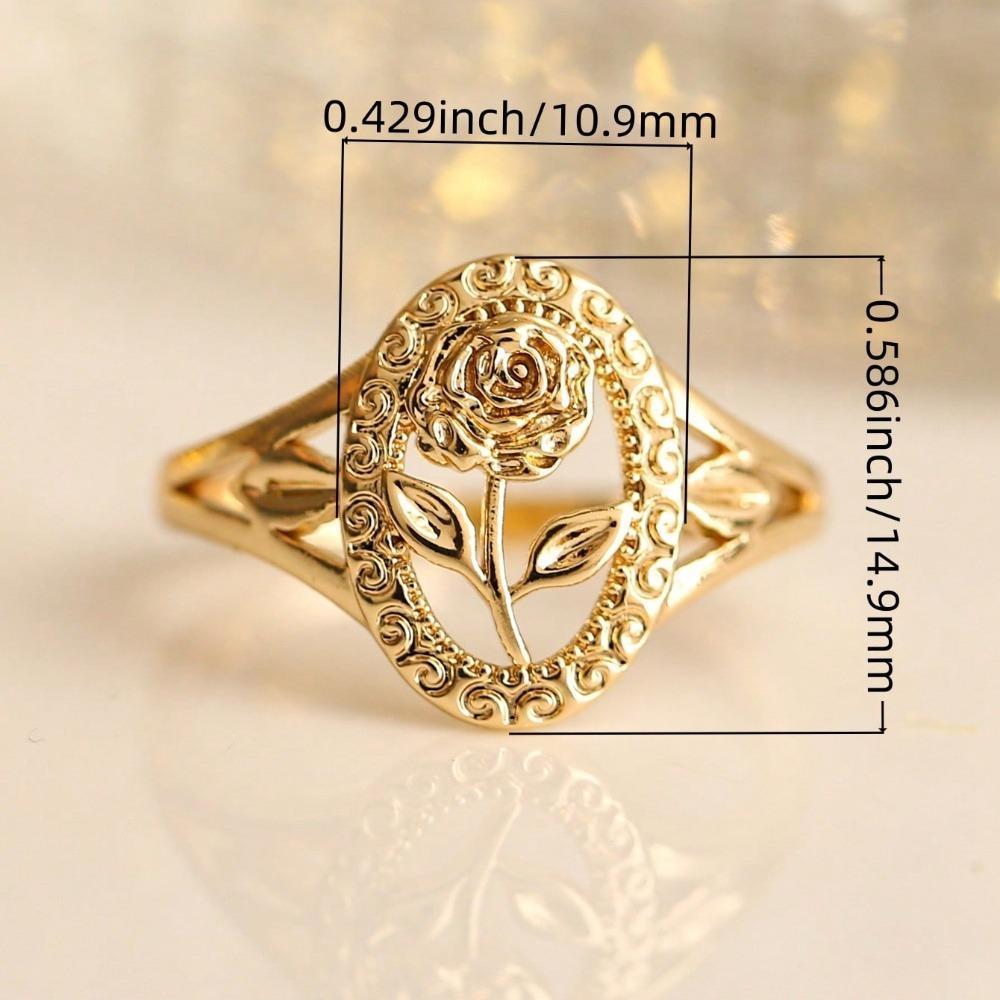 Elegant Rose Copper Ring – Warm Luster with Unique Charm, Ideal for Daily Wear and Special Moments