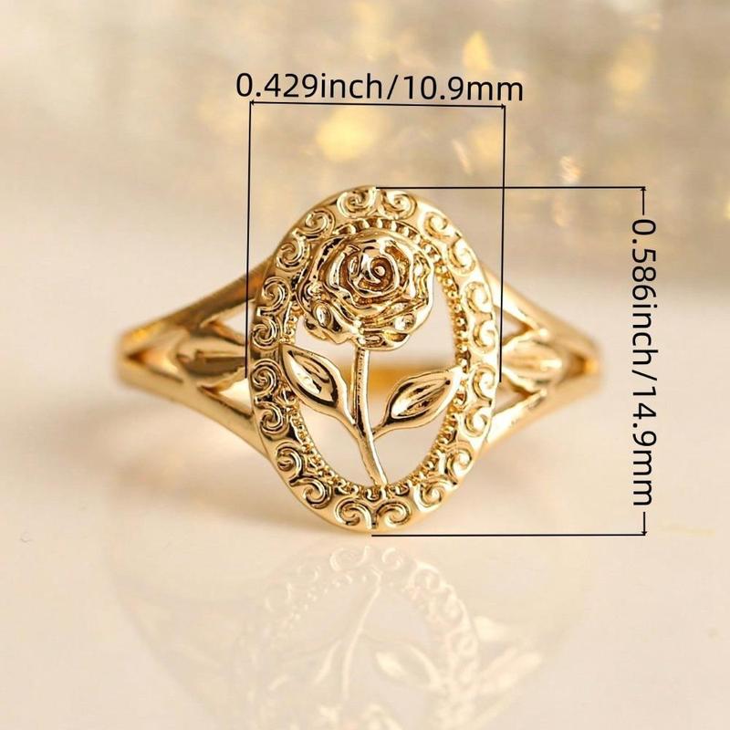 Elegant Rose Copper Ring – Warm Luster with Unique Charm, Ideal for Daily Wear and Special Moments