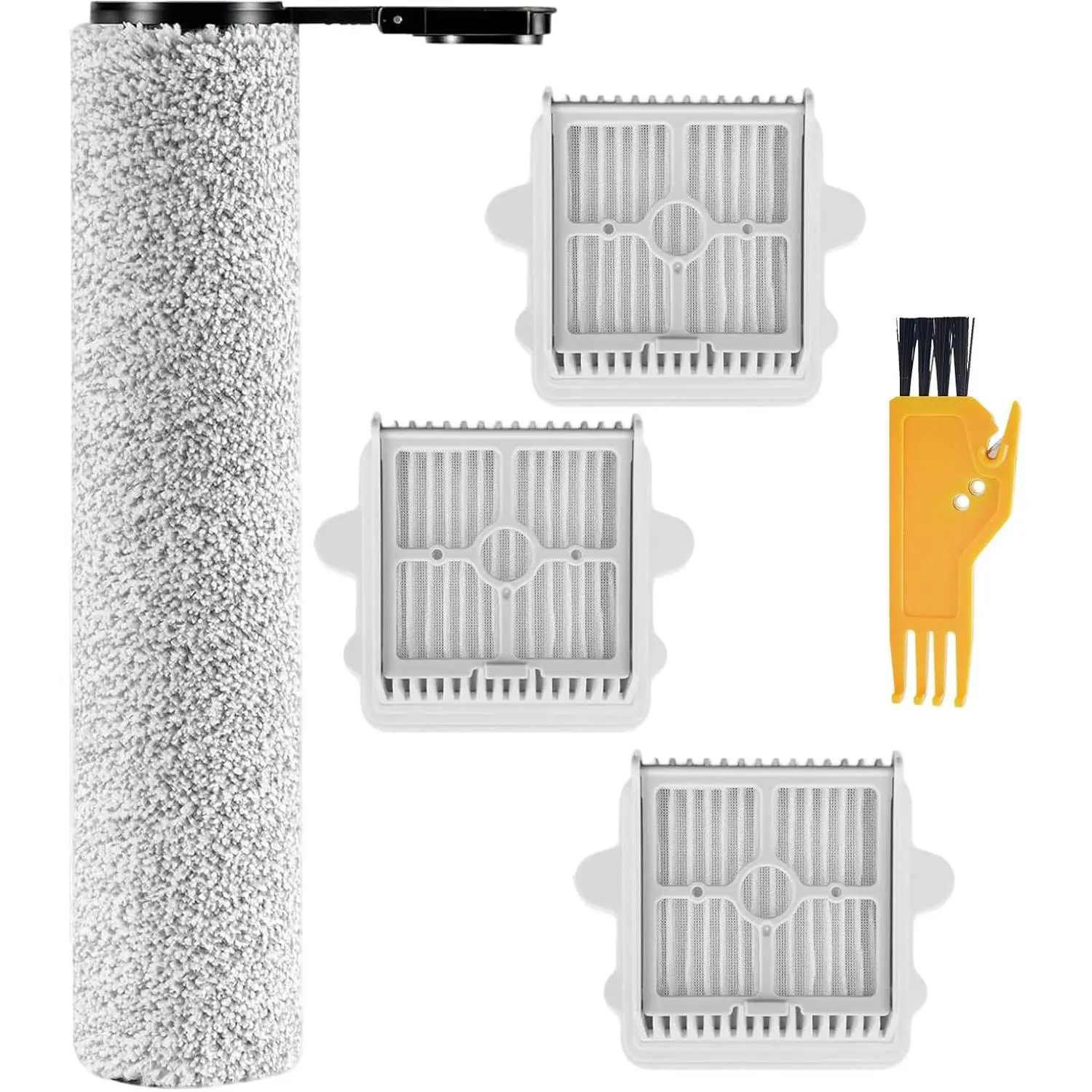 Soft Roller Brush and Vacuum Filter  Compatible with Roborock F25/ F25 / F25 ALT/ F25 LT/ F25 RT Cordless Wet Dry Vacuum Cleaner, 1 Roller Brush + 3 Filters + 1 Cleaning Brush