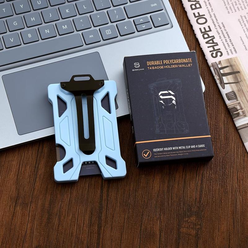 ID Badge Holder with Retractable Clip, Credit Card Holder, Wallet, Name Badge Holders, Business Card Holder, and Clip for Men and Women (Blue) ID Badge Holder with Retractable Clip, Credit Card Holder, Wallet, Name Badge Holders, Business Card Holder, and Clip for Men and Women (Blue)