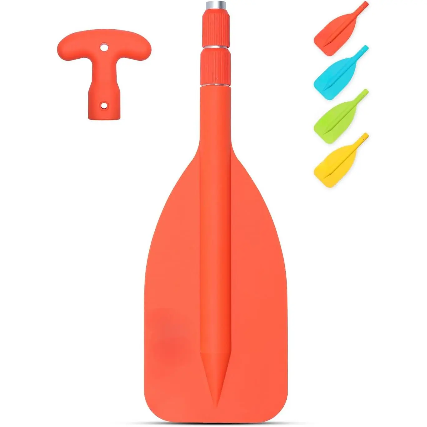 Telescoping Emergency Paddle 21''-42''(Assembling Required)/26''-54'' Aluminium Shaft for Kayaking Boating Canoeing River Tubing