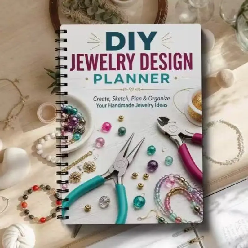 DIY Jewelry Making Notebook, Step-By-Step Guide for Bracelet Design, Perfect for Beginners and Craft Enthusiasts, Creative Crafting Journal